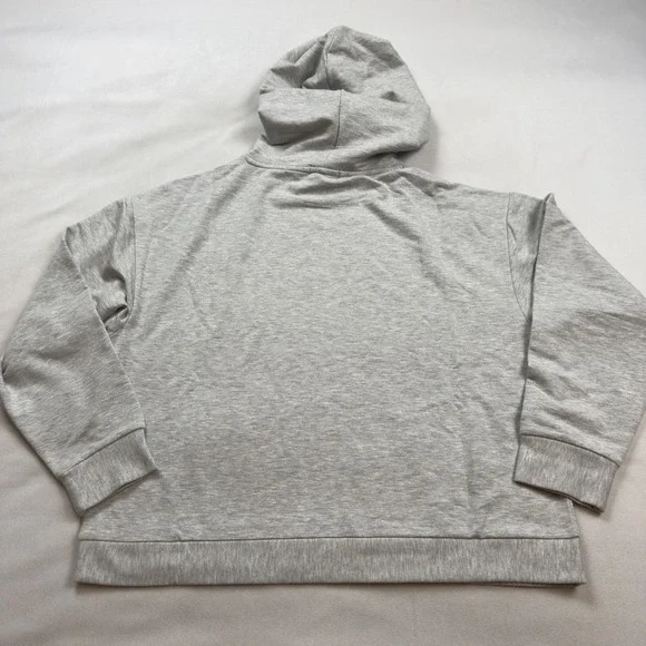 Quince SuperSoft Fleece Pullover Hoodie Heather Grey Large YATRC006 NWT - Picture 7 of 8